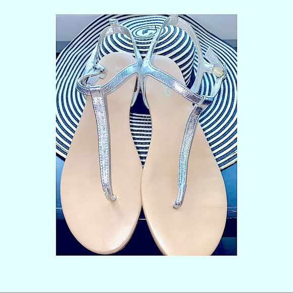 ALDO Sandals 7.5 Silver Sandals Silver Shoes - Picture 2 of 13